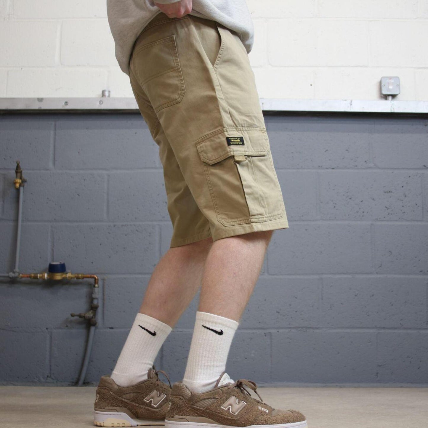 Y2k Wrangler cargo shorts utility khaki Loose summer festival outfit