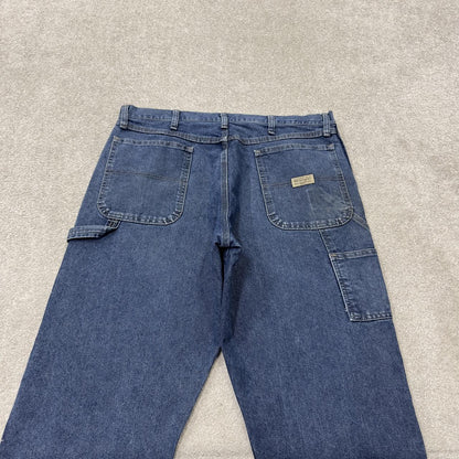 Wrangler carpenter jeans y2k blue loose leg denim Loose straight skater 2000s style cargo pants