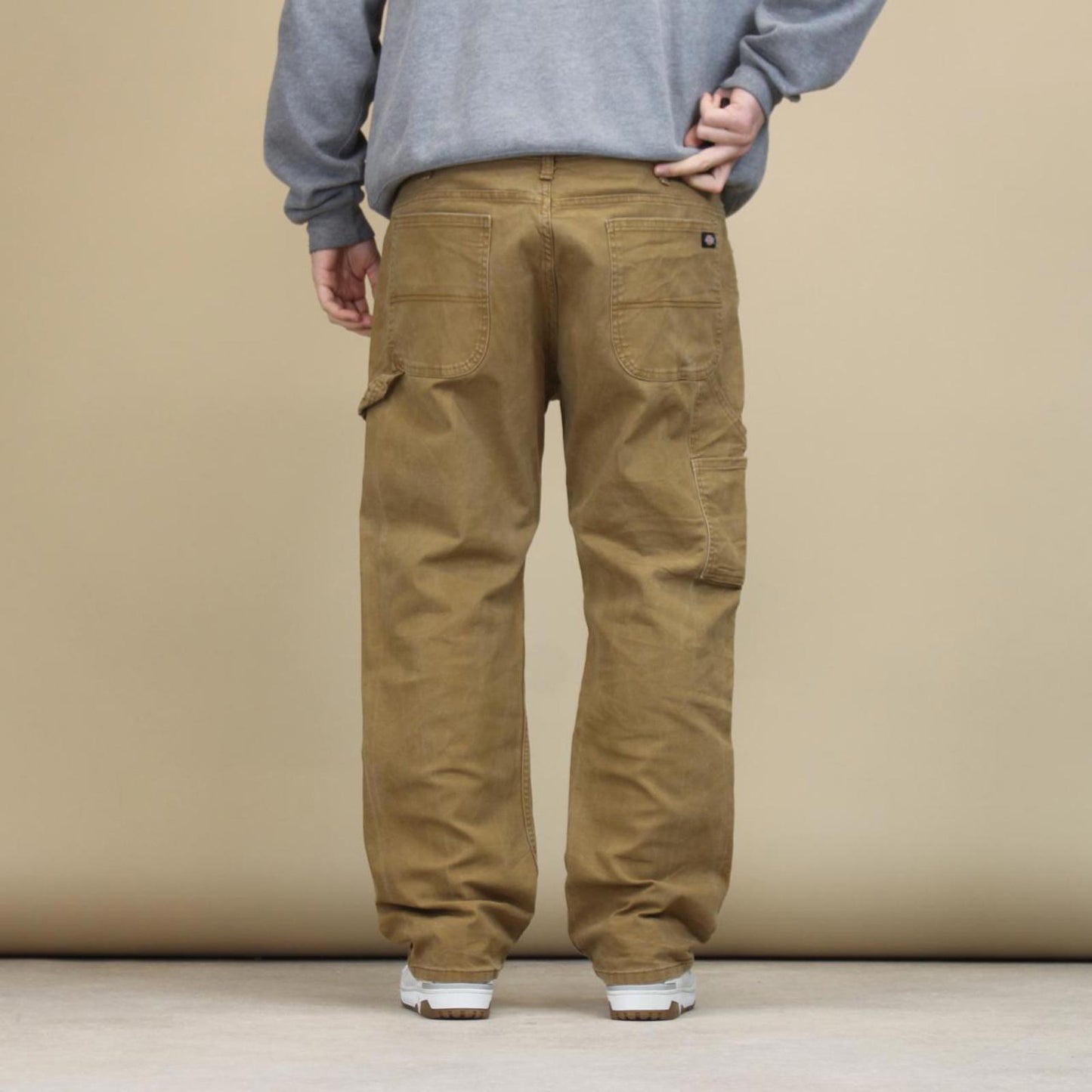 Tan Dickies carpenter jeans W40L30 loose canvas 90s style carpenters