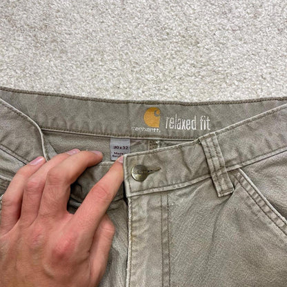 Grey Carhartt carpenter jeans W30L32 relaxed fit canvas 90s skater style work cargos