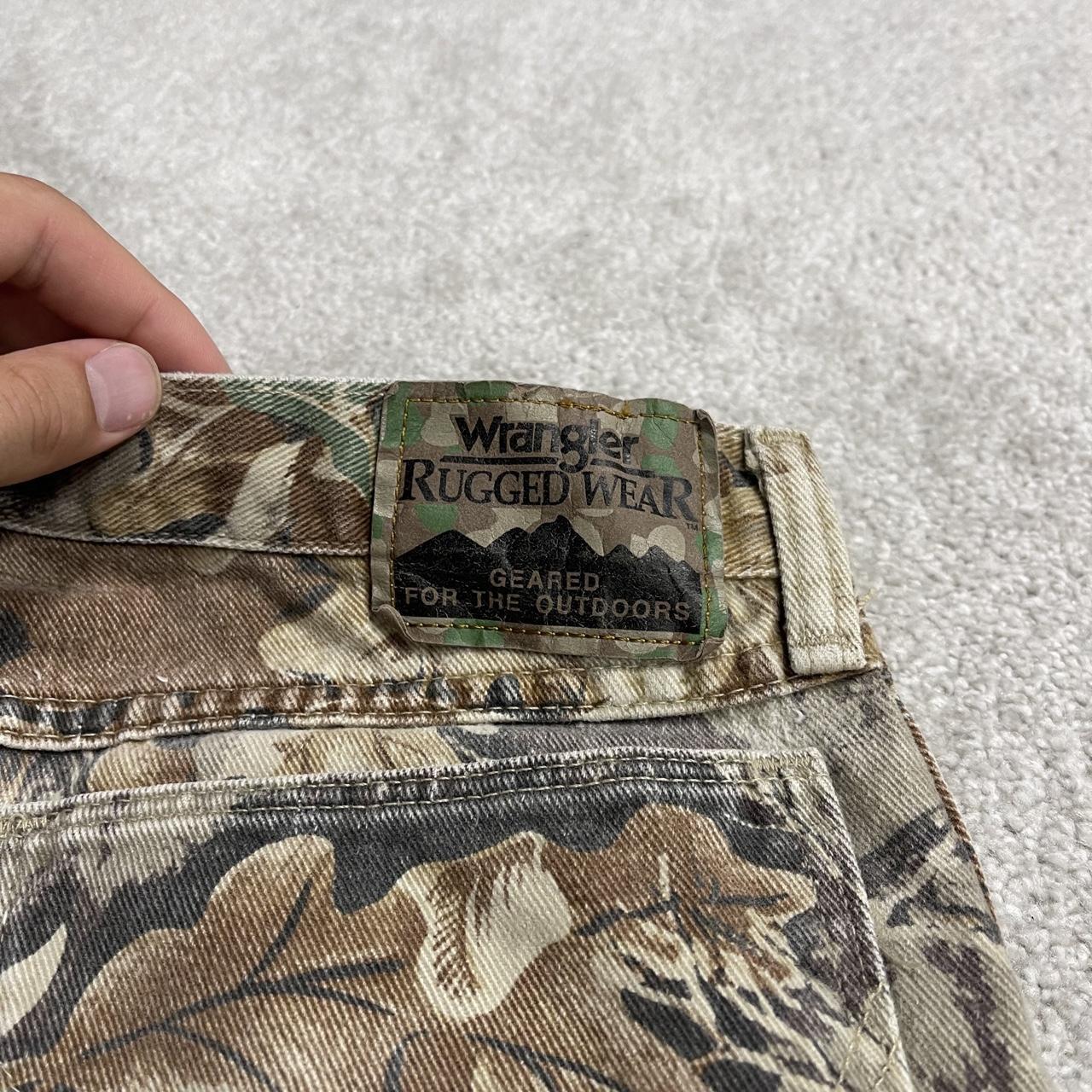 Wrangler camo jeans Y2K khaki Straight leg advantage Realtree forest camouflage pants