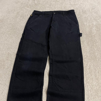 CAT carpenter pants double knee workwear y2k black Relaxed Caterpillar cargo skate work trousers