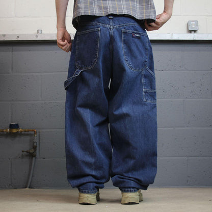 Baggy carpenter jeans y2k W34L32 blue denim Wide leg skater style work cargos