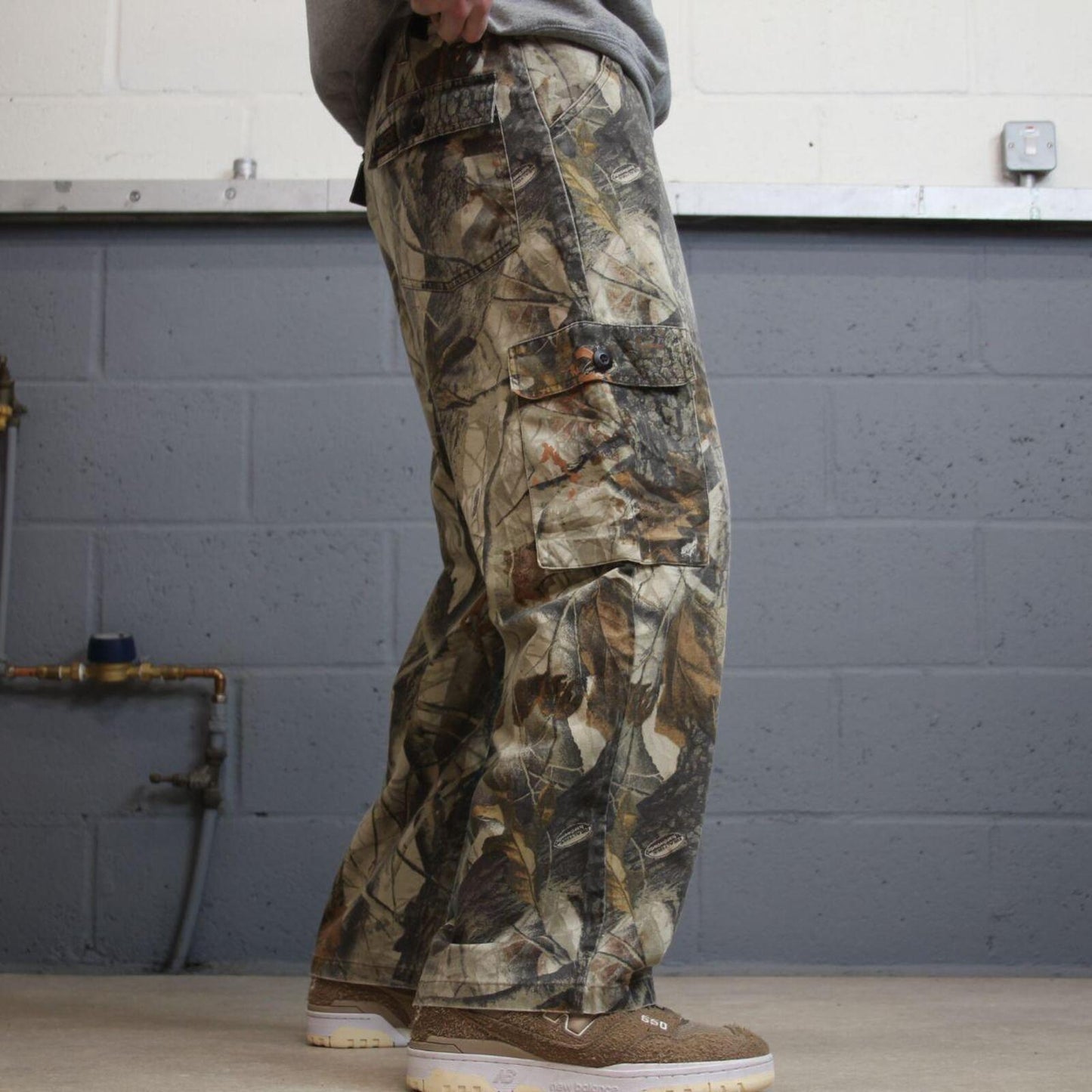 Liberty camo cargo pants loose khaki Loose floaty realtree hunting camouflage trousers