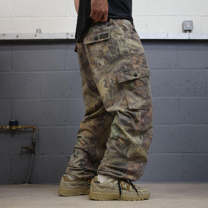Vintage Liberty camo cargo pants khaki Loose fit camouflage Y2K hunting trousers