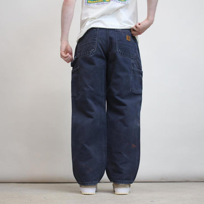 Carhartt carpenter jeans W31 L29 loose navy canvas 90s style skater cargos