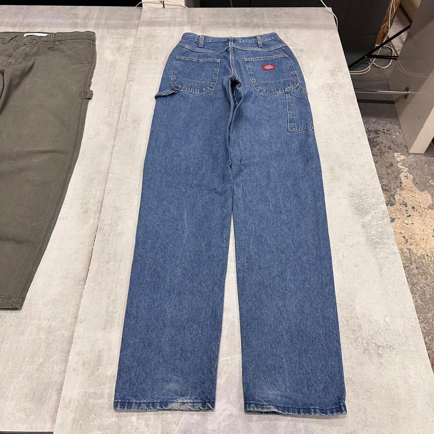 Loose Dickies carpenter jeans 10T W28L36 blue denim 90s style skater trousers