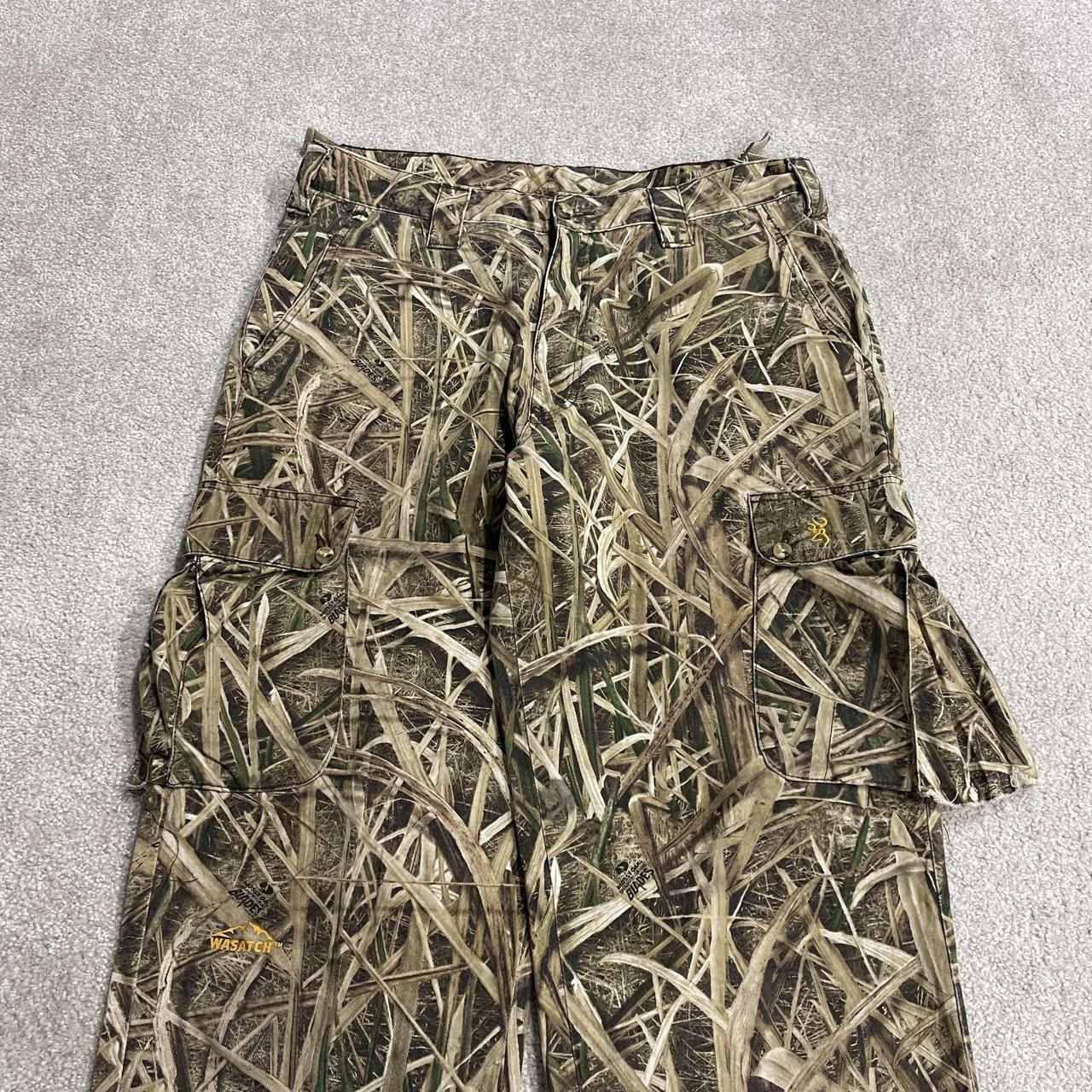 Browning Mossy Oak camo cargo pants Y2K Medium khaki Loose floaty camouflage hunting utility trouser