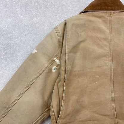 Vintage Carhartt arctic jacket Small tan canvas 90s style worker jacket