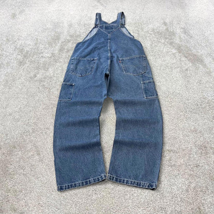 Vintage Levi's dungarees Large blue denim baggy 90s skater style bib & brace overalls