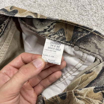 Wrangler Realtree camo jeans Y2K khaki Straight fit advantage forest camouflage pants