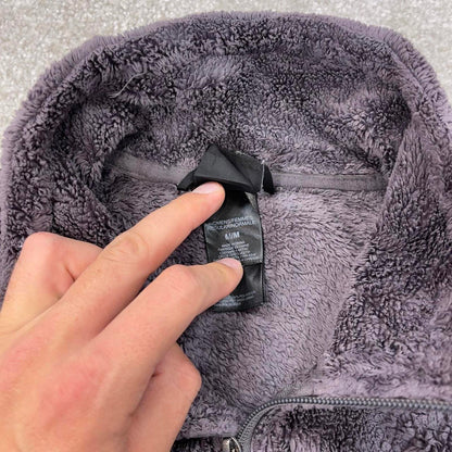 Y2K The North Face technical fleece M Grey Women's full zip teddy bear