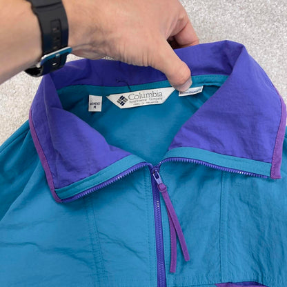 Blue Columbia technical jacket M women's y2k style lightweight windbreaker autumn