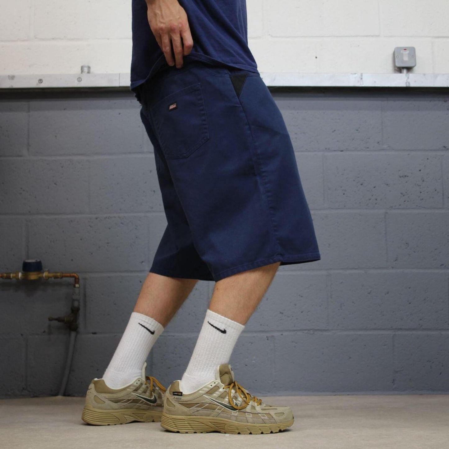 Dickies chino shorts Y2K navy Chino style skater shorts loose leg festival