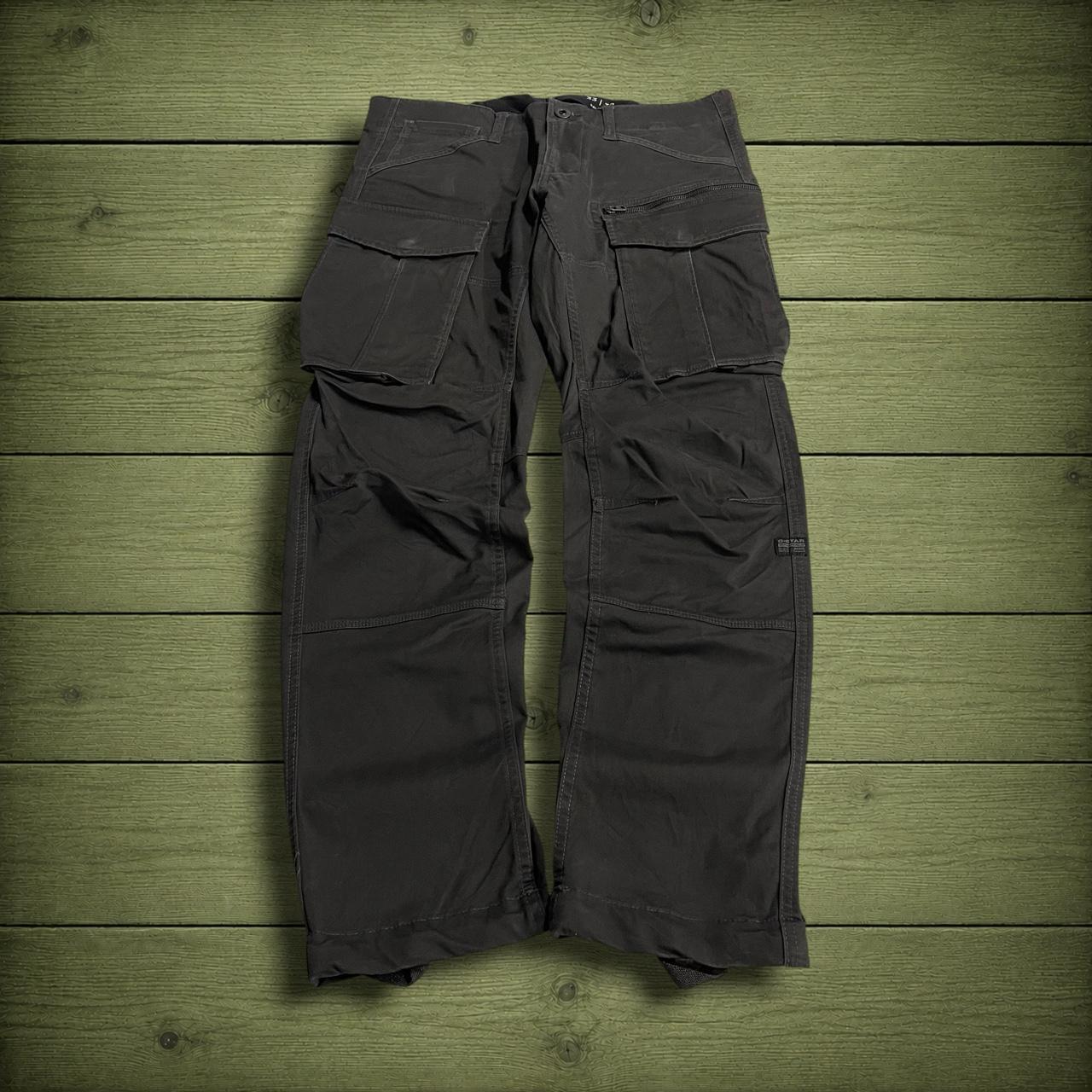 Y2K G-Star Raw cargo pants relaxed dark grey Comfy slim tapered style utility trousers