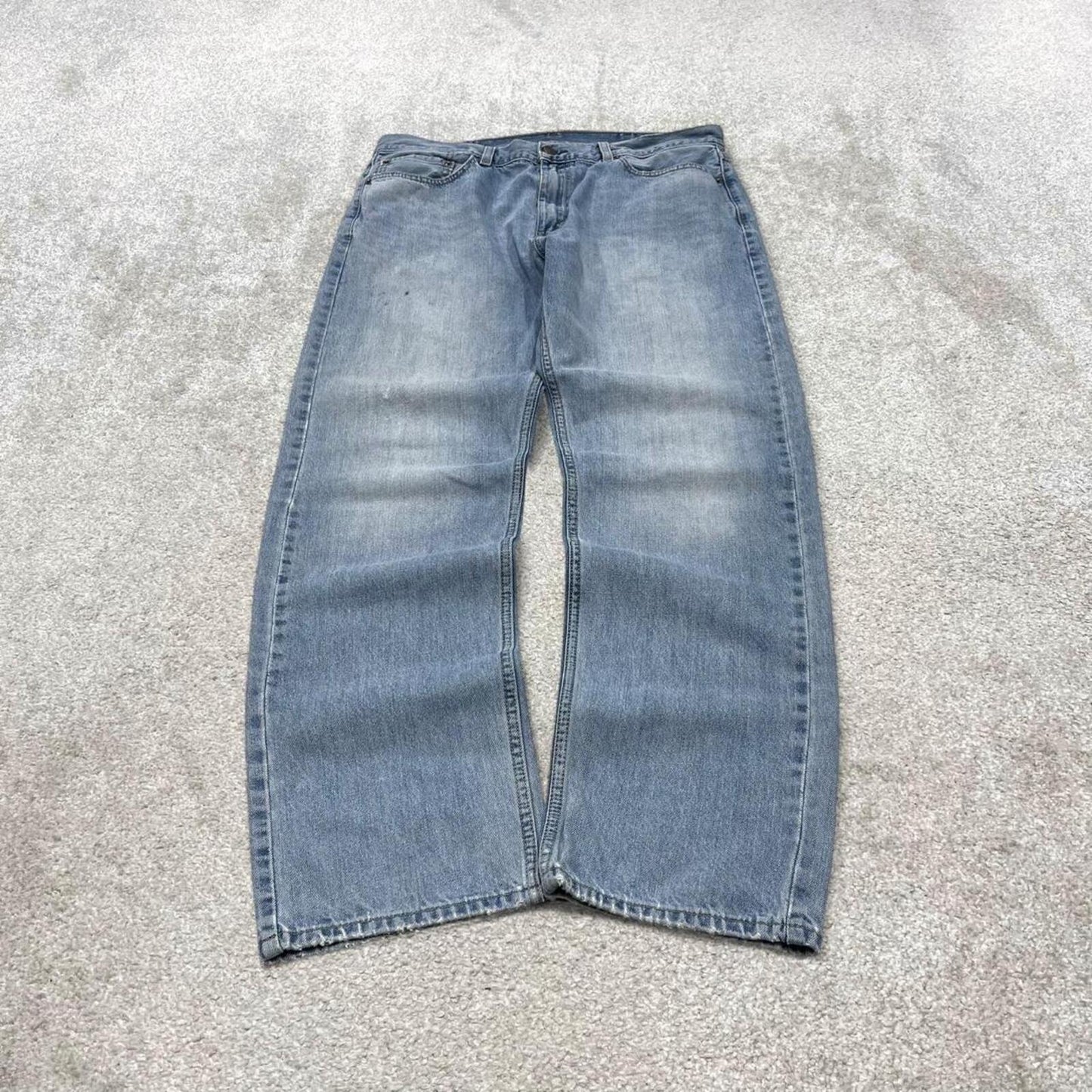 Y2k Levi's 505 jeans blue W38 Straight leg denim pants red tab logo