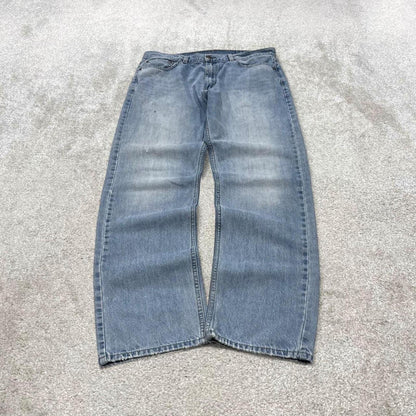 Y2k Levi's 505 jeans blue W38 Straight leg denim pants red tab logo