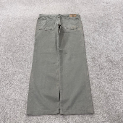 Wrangler straight leg workwear jeans y2k green