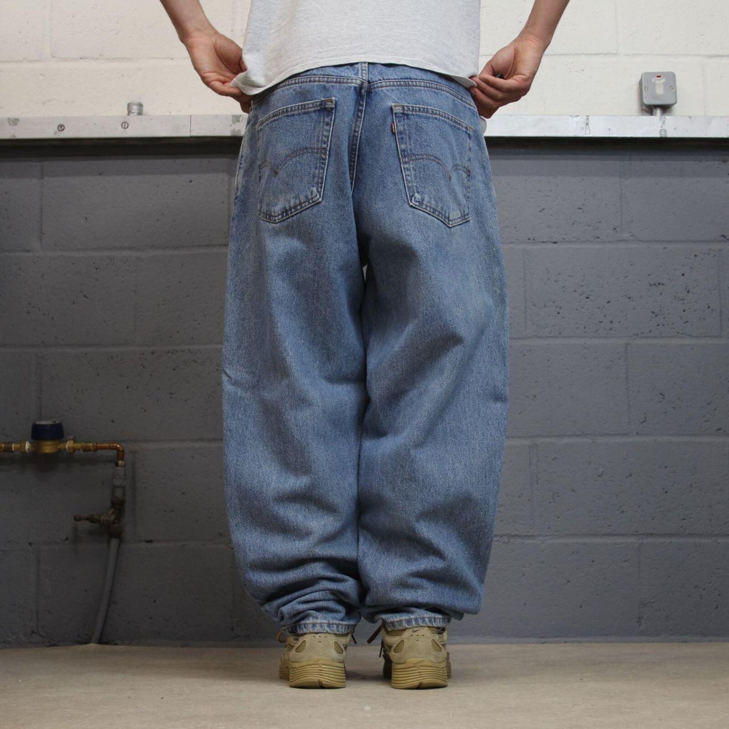 Levi's baggy tapered jeans y2k blue Loose fit wide leg denim surf style pants