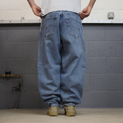 Levi's baggy tapered jeans y2k blue Loose fit wide leg denim surf style pants