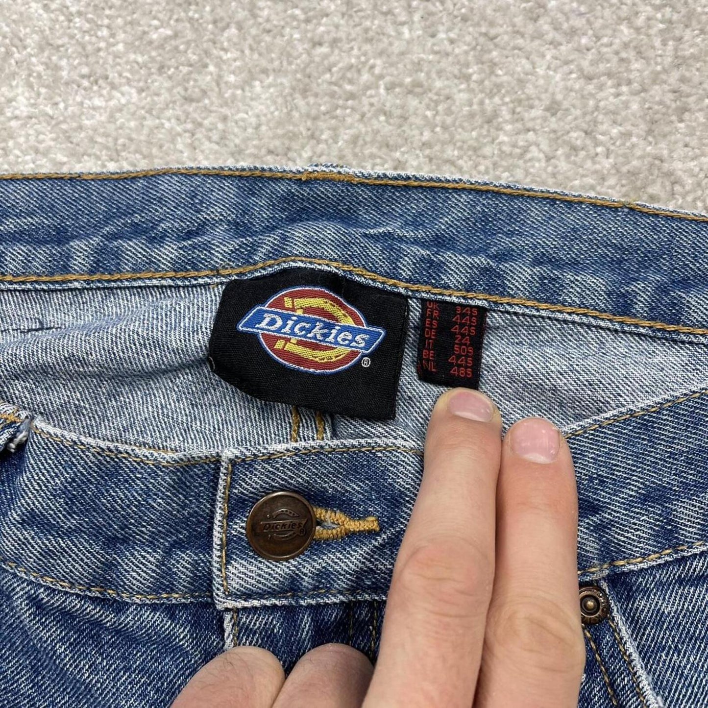 Dickies work jeans loose denim blue Regular fit skate style work pants
