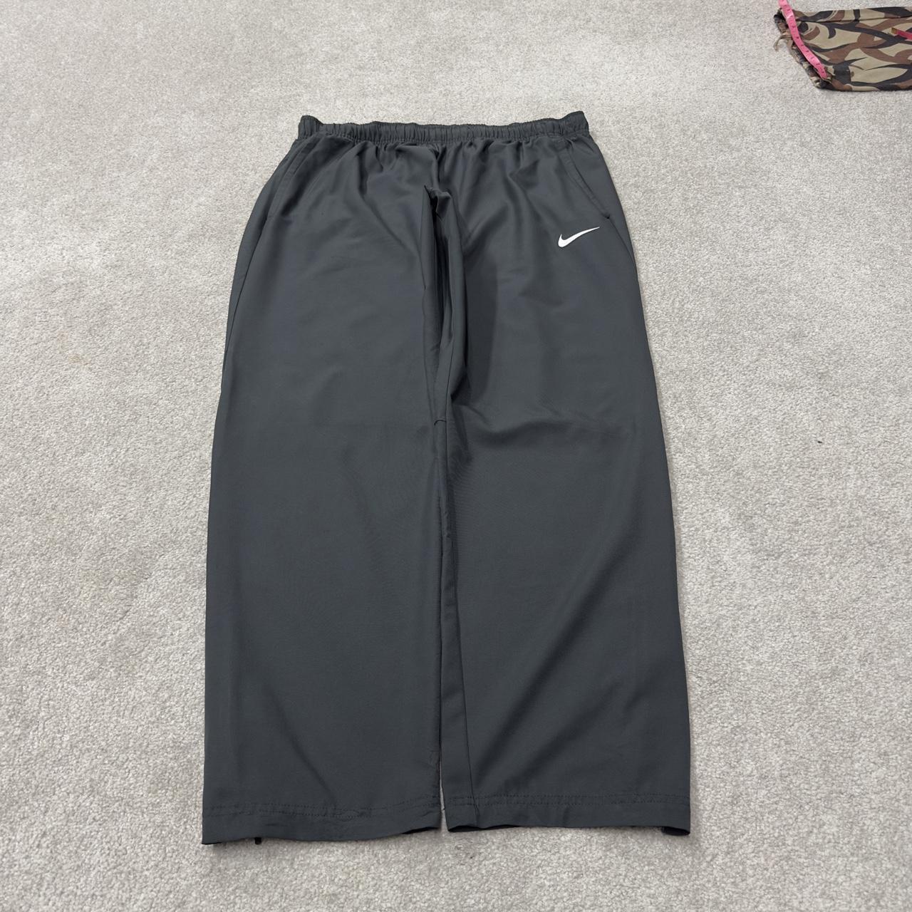 Nike tracksuit bottoms y2k loose grey XXL floaty leg swoosh logo track pants
