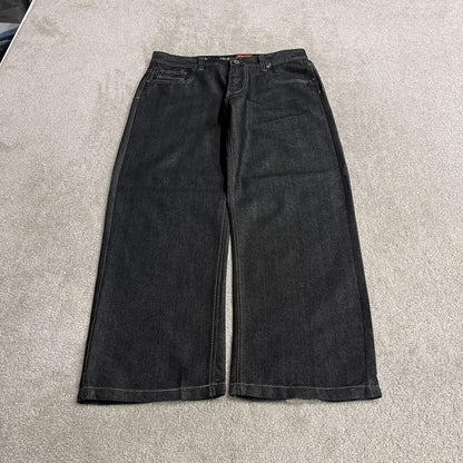 Y2K black baggy jeans wide leg Kayden. K Loose fit skater surf style jeans