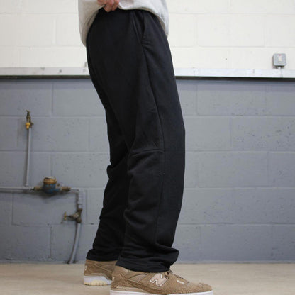 Nike Trackies L black y2k 00s style dri-fit joggers embroidered logo