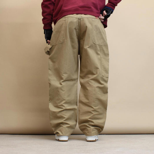 Baggy Wrangler carpenter trousers W42L30 sand brown 90s workwear skate style cargo pants