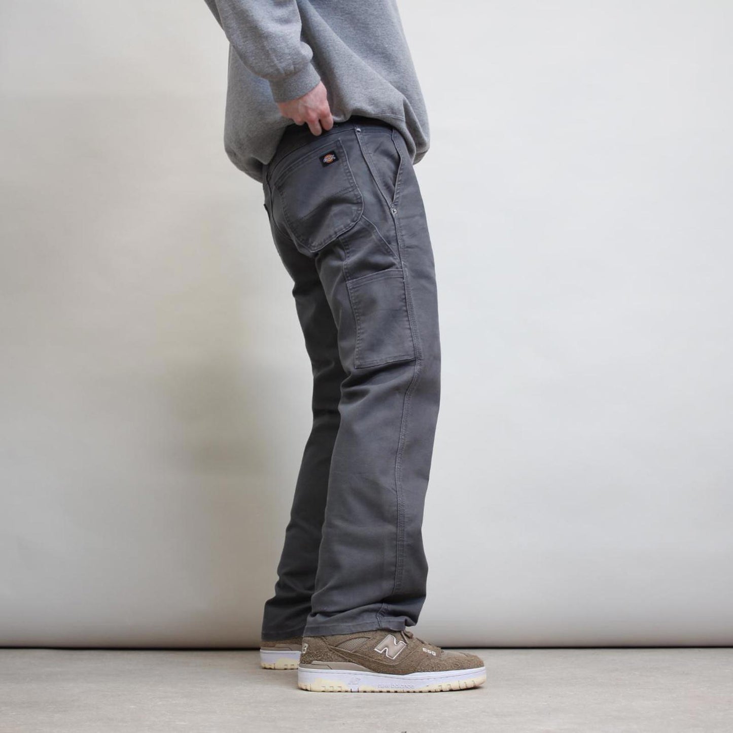 Grey Dickies carpenter jeans W32L30 flex straight leg cargo pants