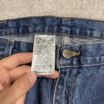 Carhartt jeans blue relaxed fit denim W38L32 thick 100% cotton denim workwear skate pants