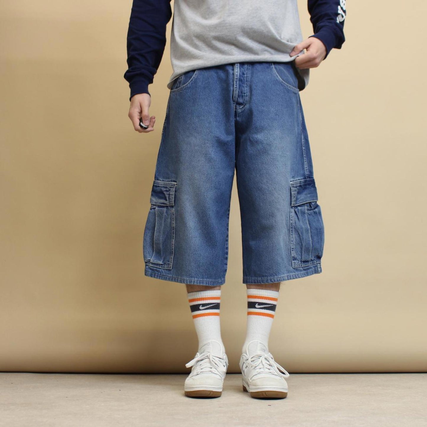 Rare Kik Wear Industries cargo shorts W36 baggy denim skater Y2K Shorts