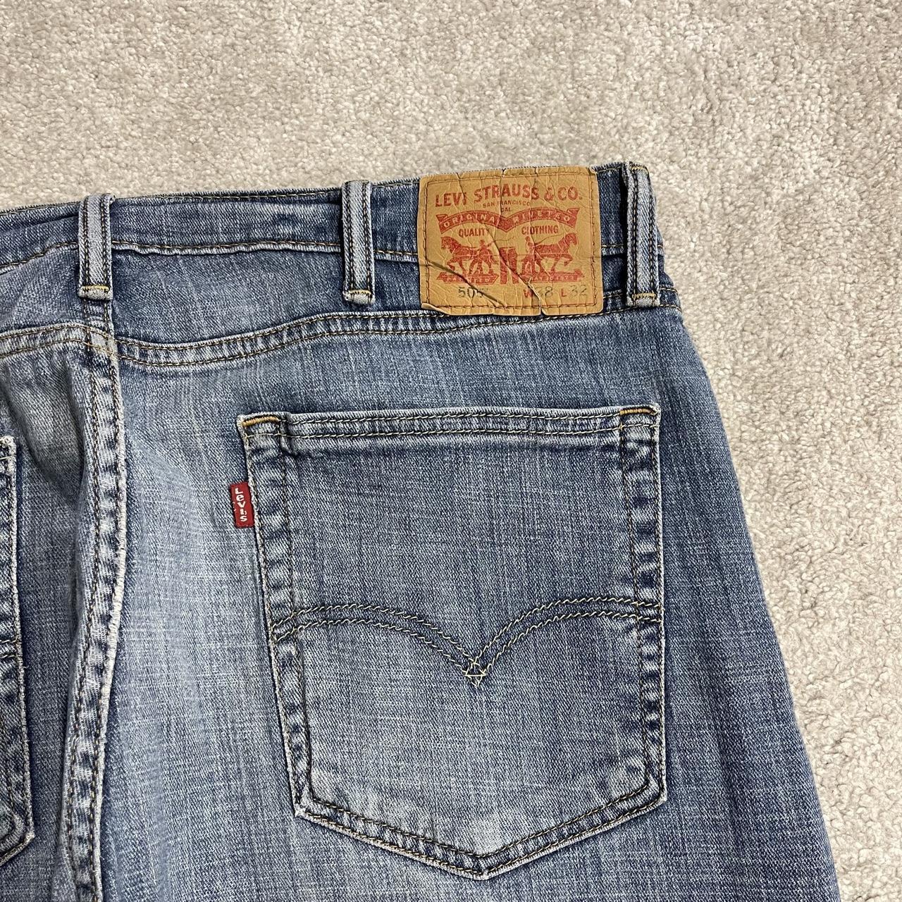 Levi's 505 straight fit jeans y2k blue Regular straight leg denim pants red tab logo