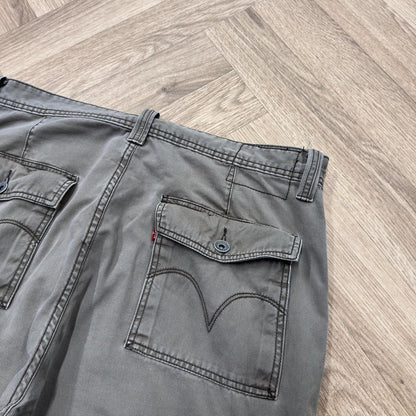 Levi's baggy cargo pants y2k Loose straight wide leg khaki skater utility pants