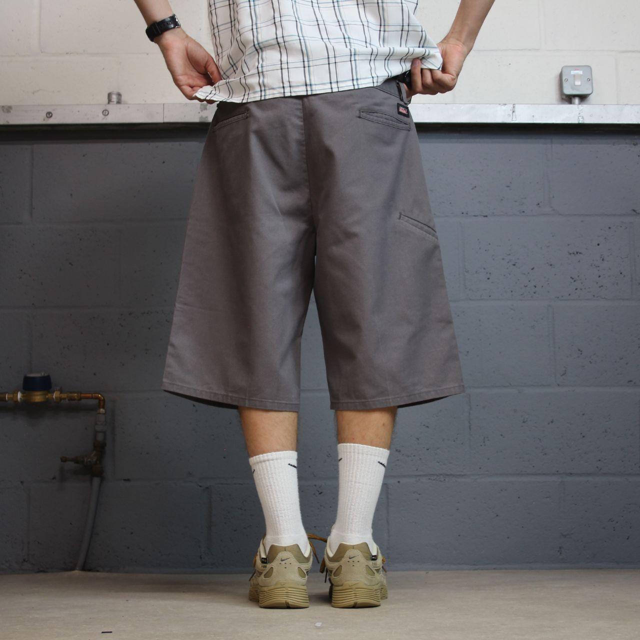 Dickies long baggy shorts y2k chino carpenter grey Loose skater surf style shorts