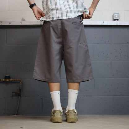 Dickies long baggy shorts y2k chino carpenter grey Loose skater surf style shorts