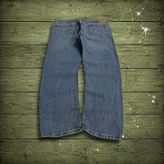 Levi's 505 straight fit jeans y2k blue Regular straight leg denim pants red tab logo