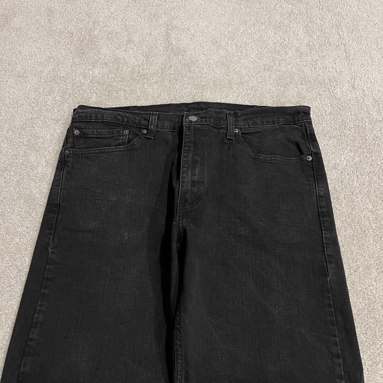 Y2K Levi’s 505 jeans W38L30 black Straight fit 5 pocket belt loops red tab logo