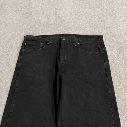 Y2K Levi’s 505 jeans W38L30 black Straight fit 5 pocket belt loops red tab logo