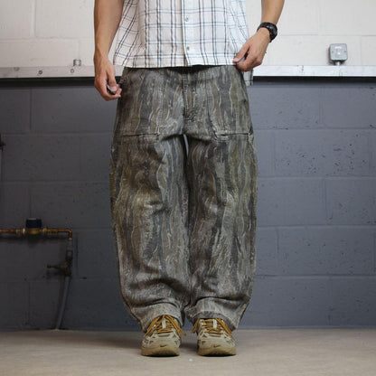 Vintage camouflage jeans y2k loose khaki Realtree camo loose leg hunting pants