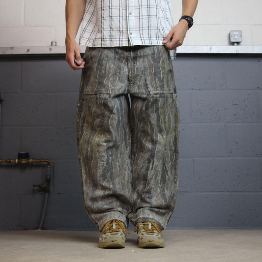 Vintage camouflage jeans y2k loose khaki Realtree camo loose leg hunting pants
