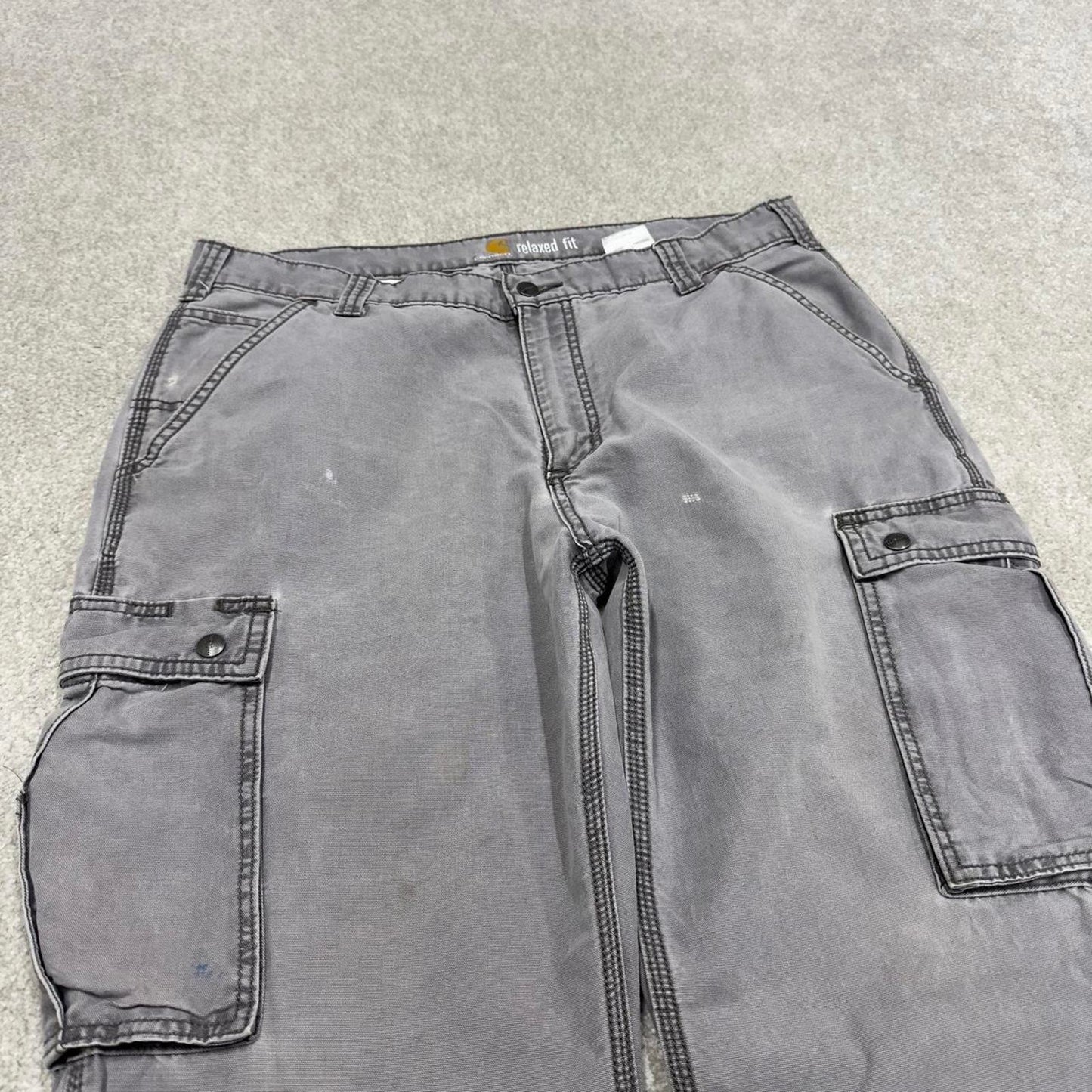 00s Carhartt cargo pants grey W38L30 90s skater style workwear cargos relaxed