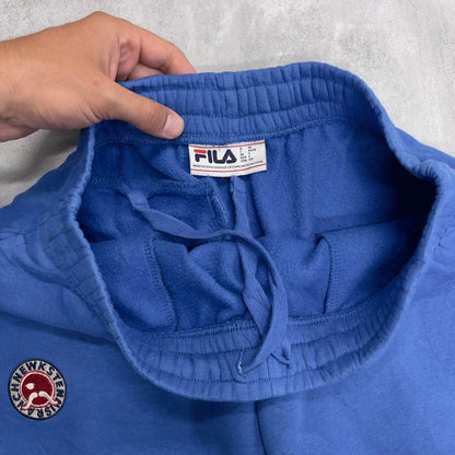 Vintage y2k blue FILA joggers S loose jogger sweatpants embroidered logos