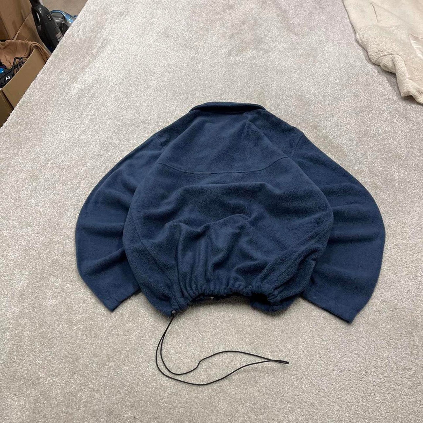 00s Columbia technical fleece XL men's navy full zip up y2k style autumn adjustable waist