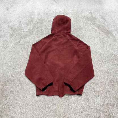 00s Columbia technical fleece jacket 14/16 youth red full zip up y2k style autumn