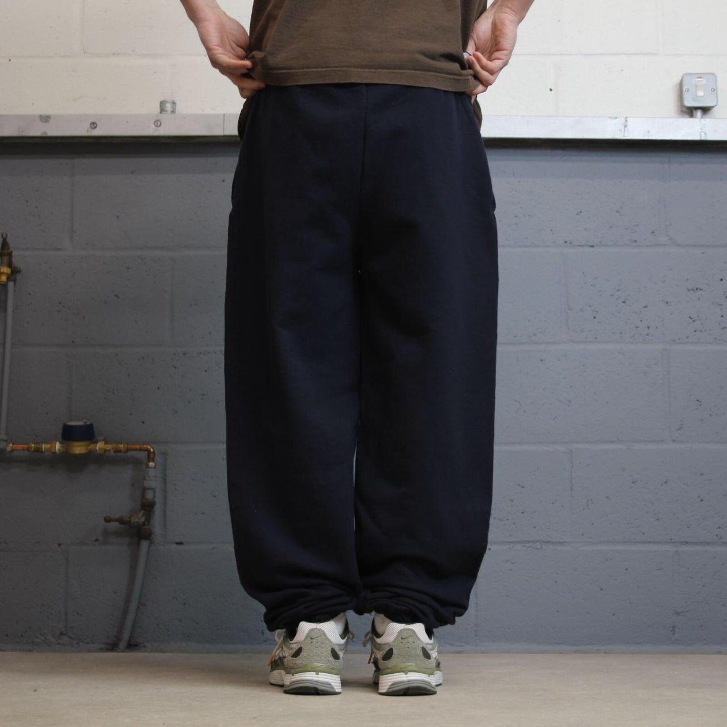 Champion sweatpants loose navy joggers Loose floaty embroidered logo Duke tracksuit bottoms