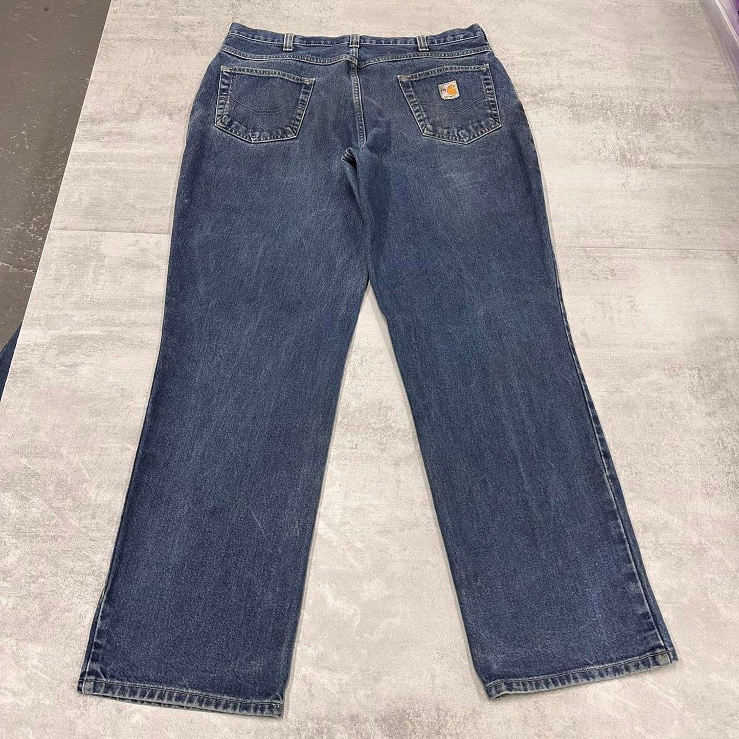 Blue Carhartt FR jeans W36L32 loose blue denim 90s style jeans