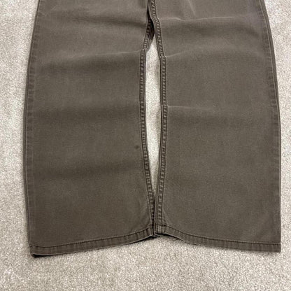 Carhartt cargo jeans canvas work pants grey Relaxed fit workwear utility pants patch logo