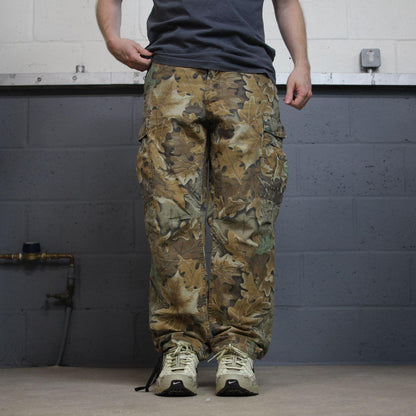 Vintage Rattlers camo cargo pants brown Lightweight floaty camouflage Y2K hunting trousers