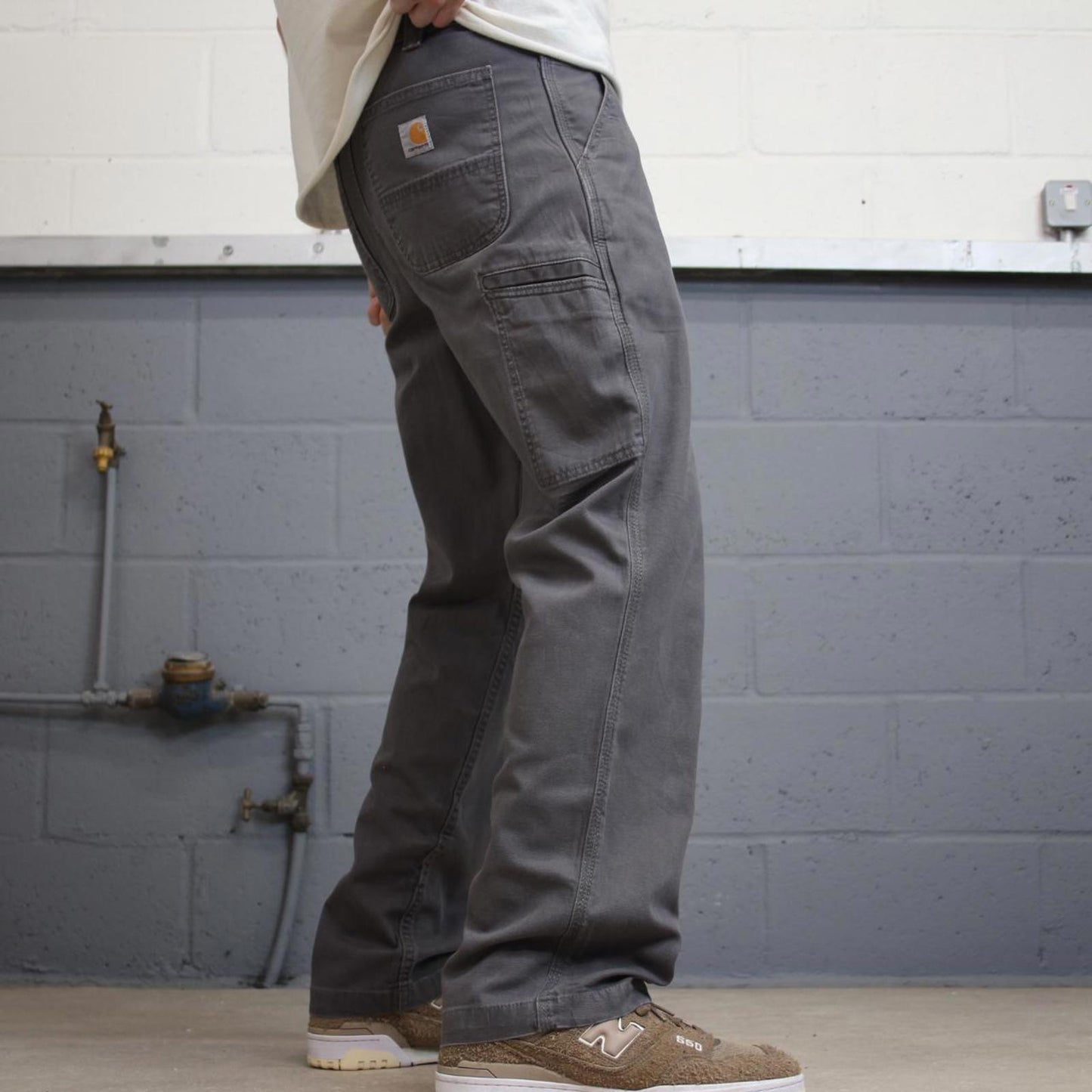 Carhartt carpenter pants W33L30 grey relaxed 90s skater style cargos